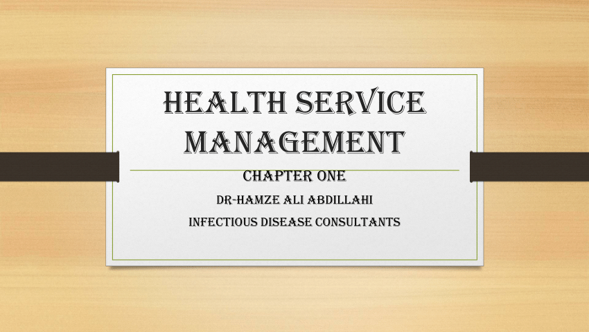 health services management a case study approach