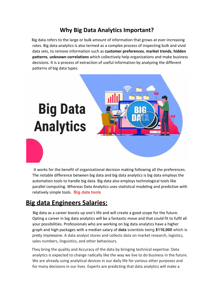 (PDF) Why Big Data Analytics Important?