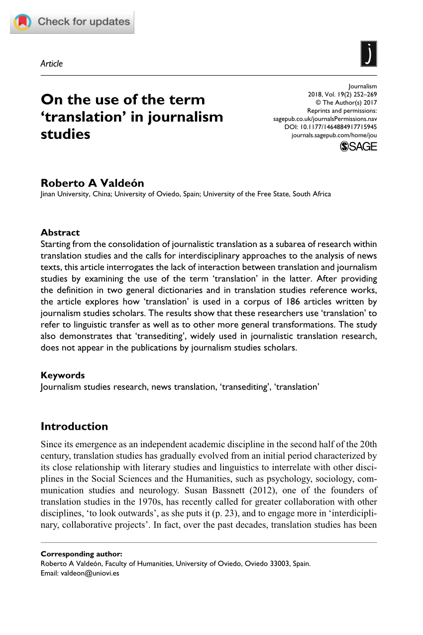 research studies on journalism