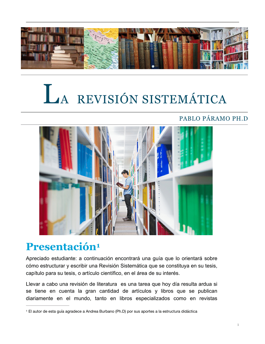 Pdf Cómo Elaborar Una RevisiÓn SistemÁtica 9279