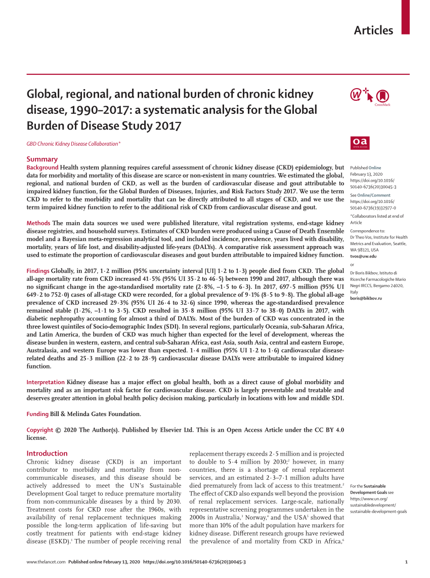 PDF) Global, regional, and national burden of chronic kidney ...