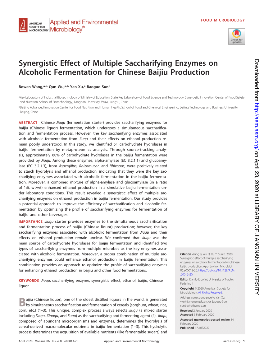 (PDF) Synergistic Effect of MultiSaccharifying Enzymes on