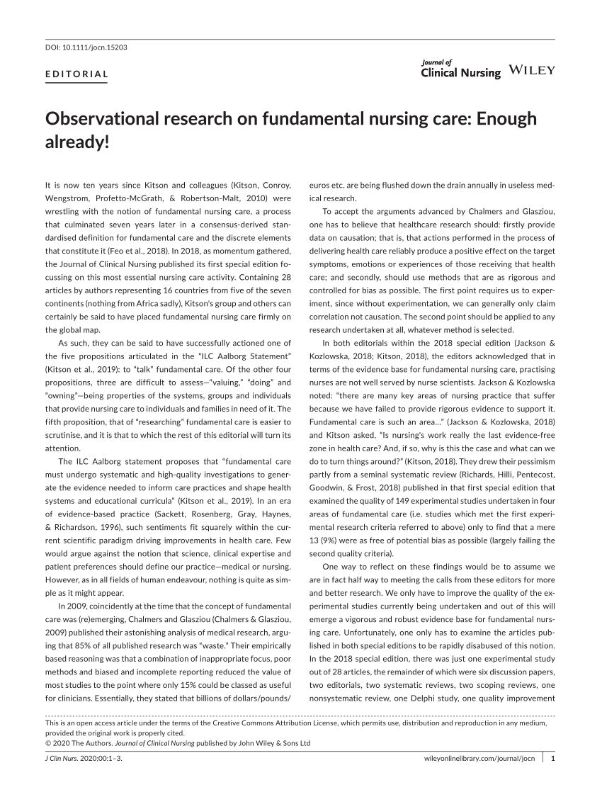 observational research journal article