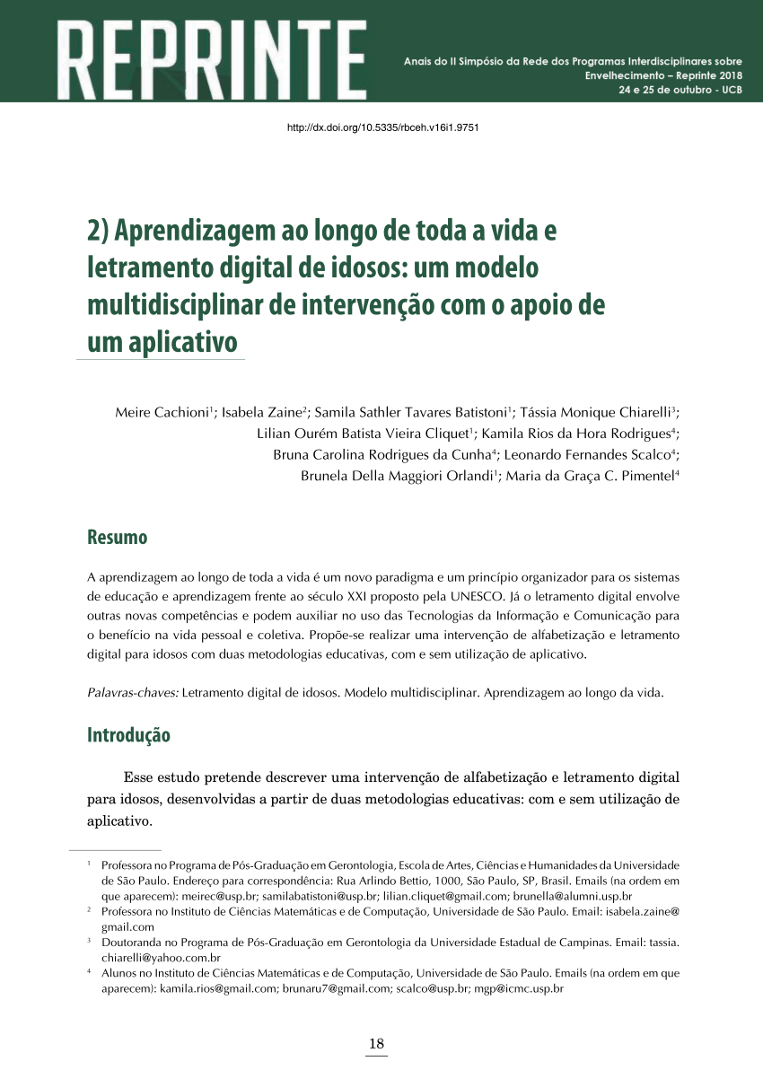 PDF) Alfabetização e Letramento na Aprendizagem Digital: Uma