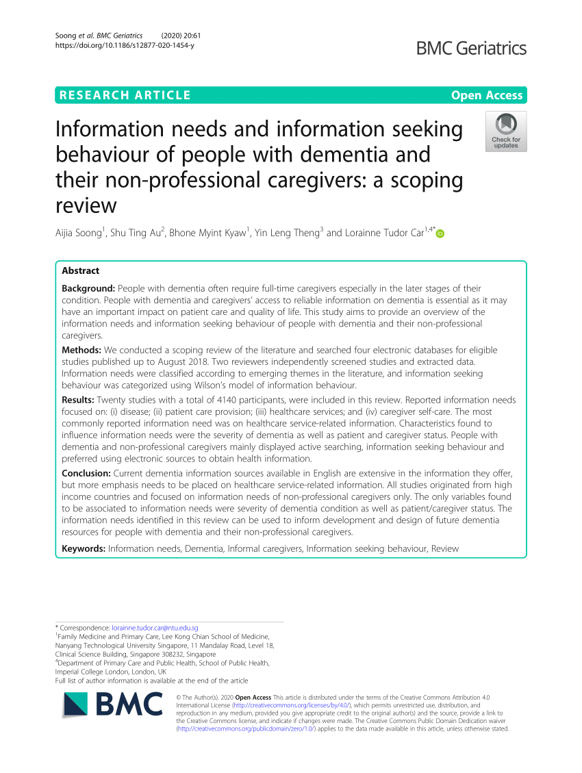 PDF) Information and Communication Technologies in the Care of the Elderly:  Systematic Review of Applications Aimed at Patients With Dementia and  Caregivers