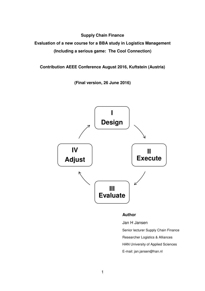 (PDF) Evaluation course SCF and TCC in 2016