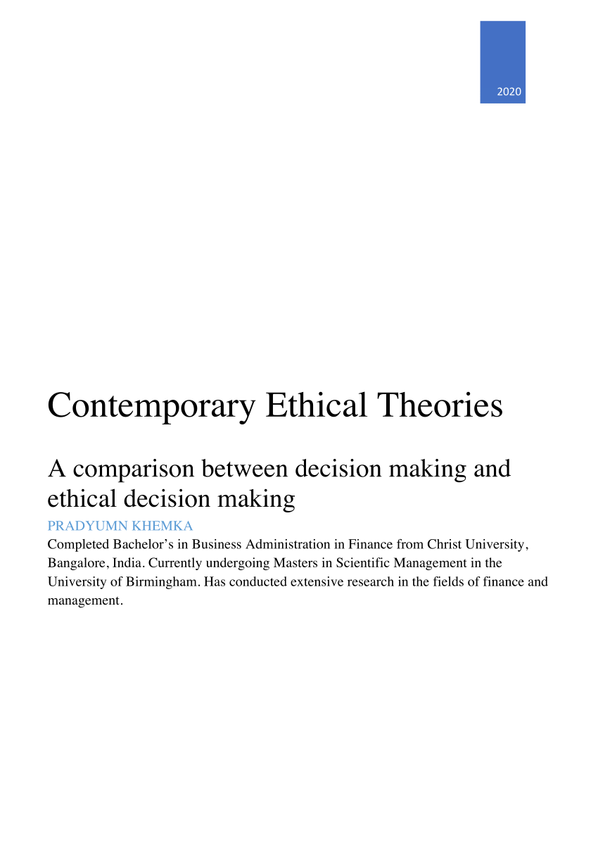 ethical theories comparison essay