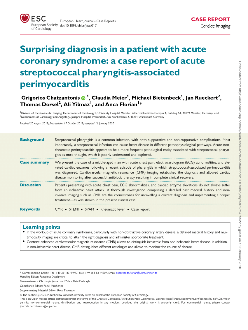 case study 92 acute streptococcal pharyngitis