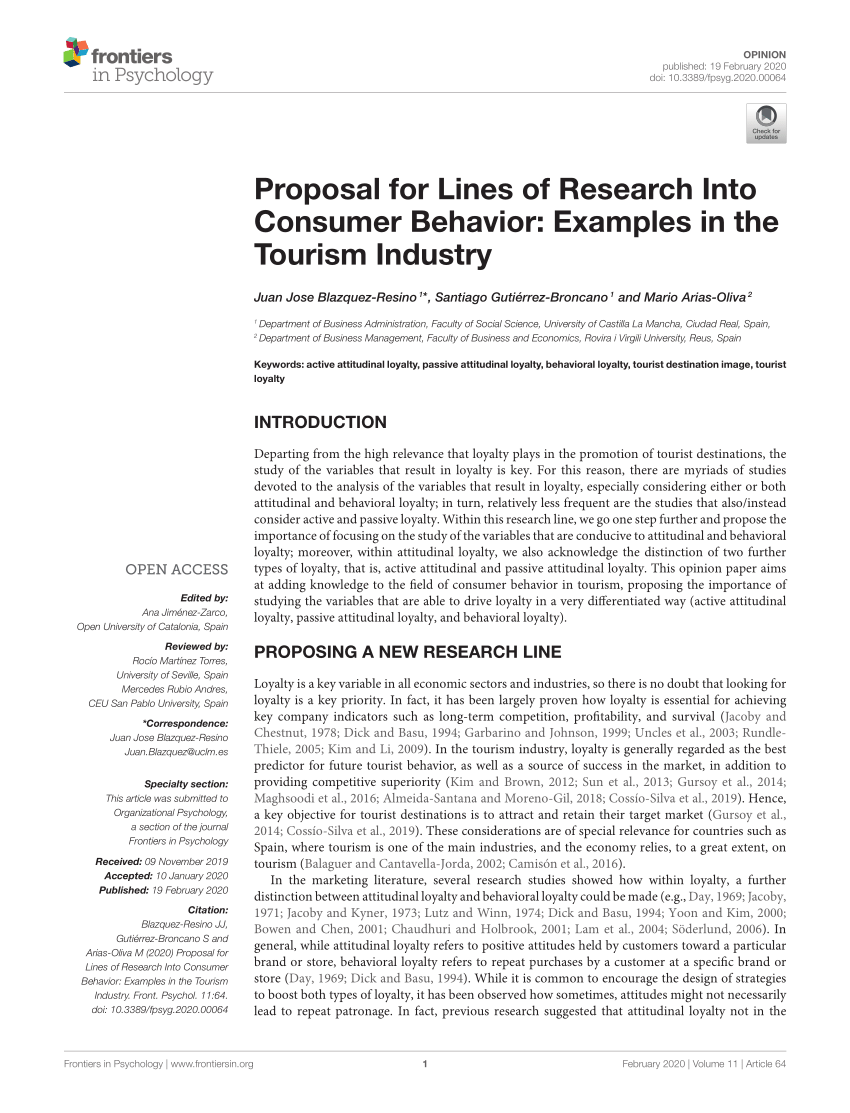 consumer behaviour research proposal pdf