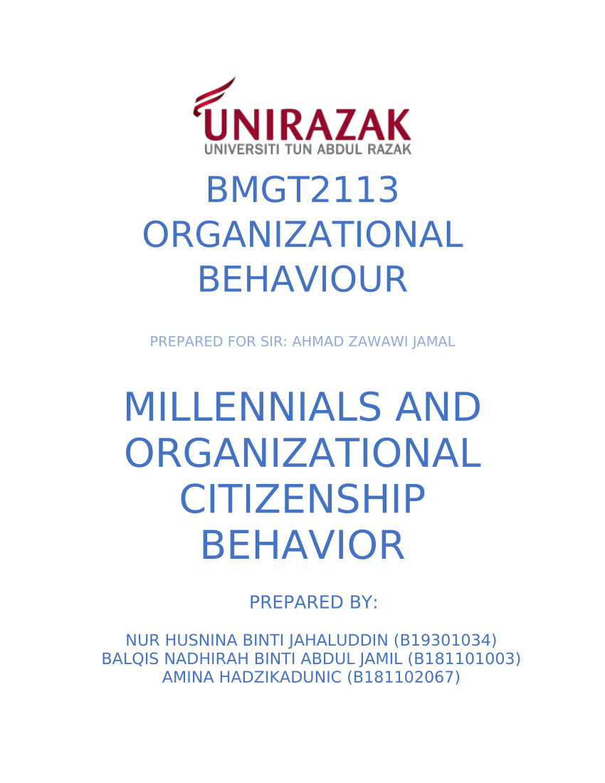 organizational citizenship behaviour case study