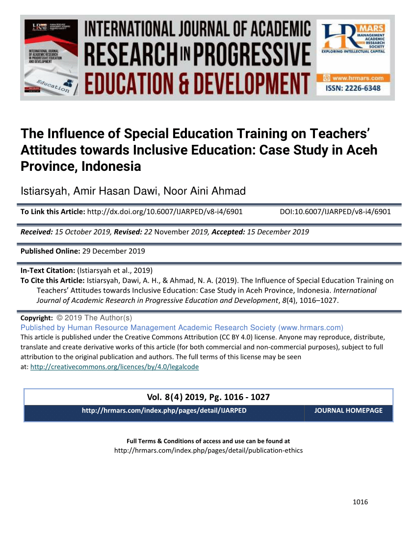The Impact Of Special Education On Individual