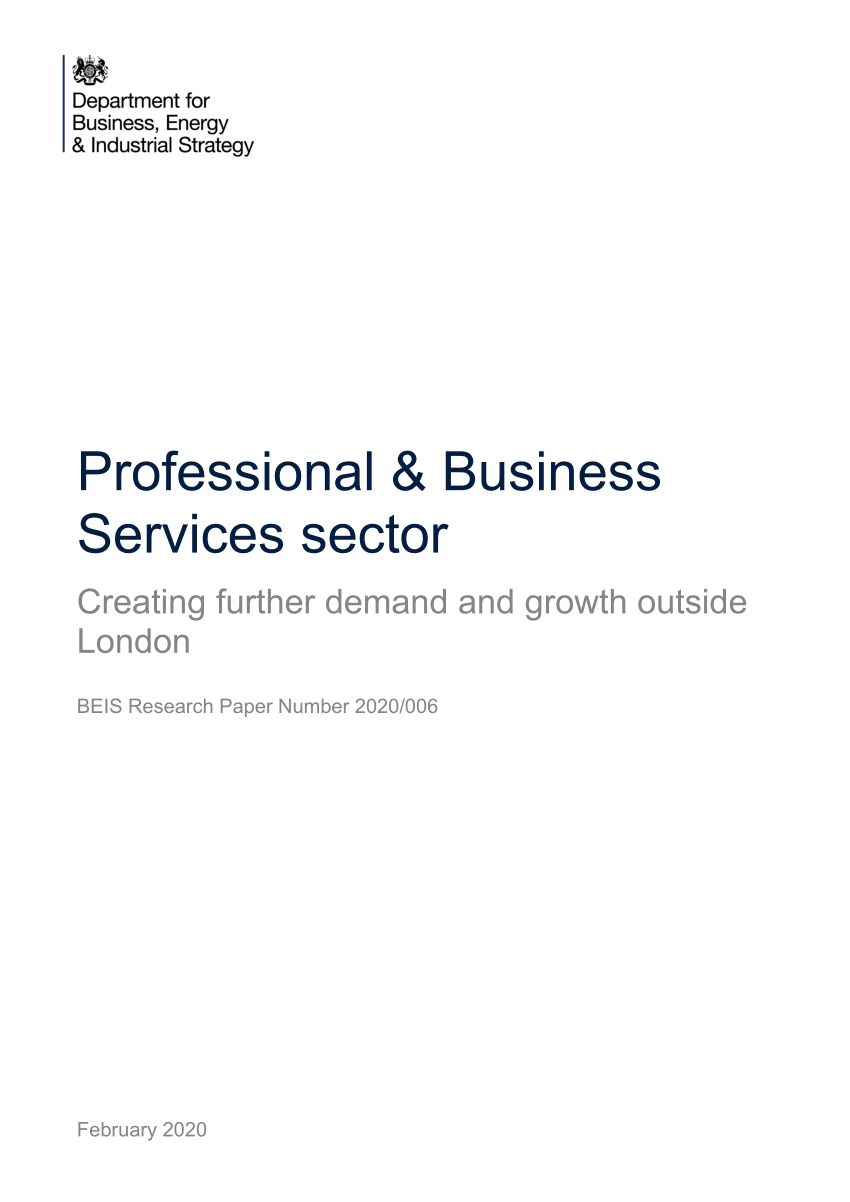 (PDF) Professional & Business Services Sector Creating further demand