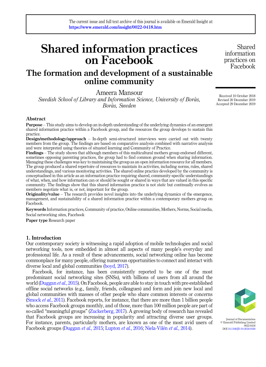 Examining Facebook Groups Engaging in Reading Experiences: The Interactive  Therapeutic Process Perspective - Tali Gazit, Hadar Mass, Jenny Bronstein,  2023