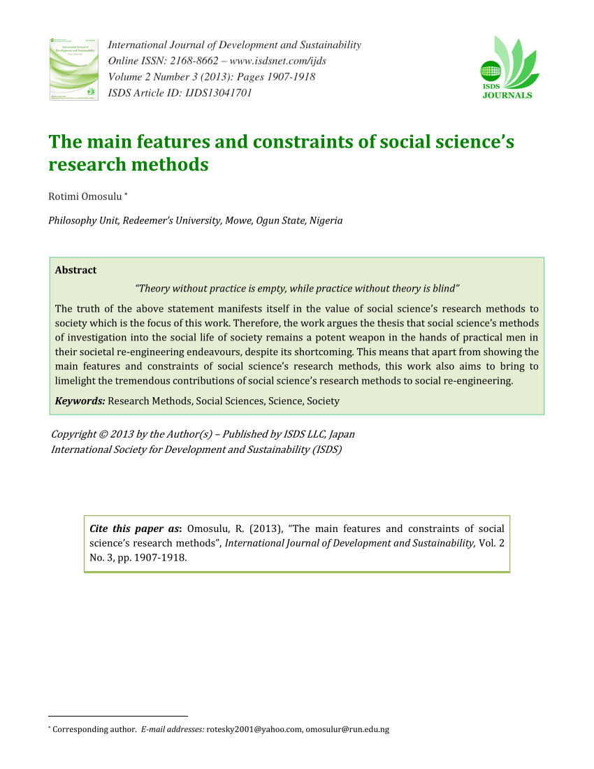 social science research report