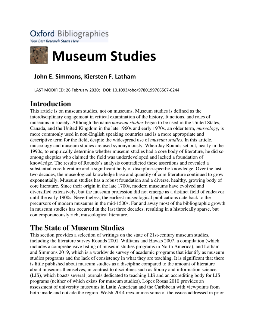 research paper on science museum
