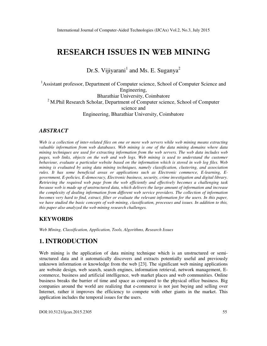 web mining research papers 2020
