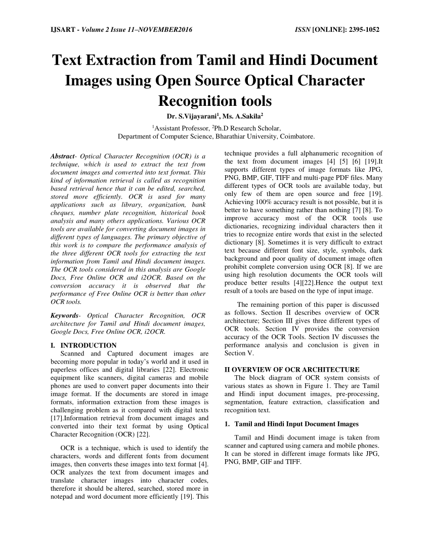 Pdf Text Extraction From Tamil And Hindi Document Images Using Open Source Optical Character Recognition Tools Allt i einni app til ad breyta einingunni fra hvor oedrum eins og, svaedi, bindi, lengd, tyngd. pdf text extraction from tamil and