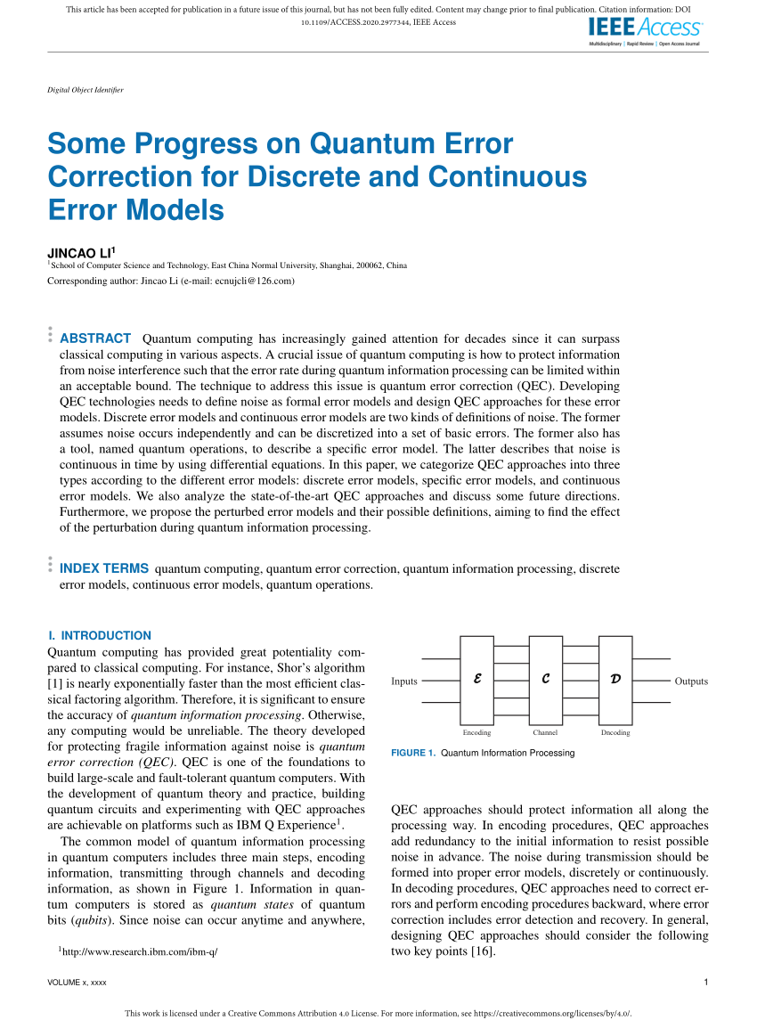thesis on quantum error correction
