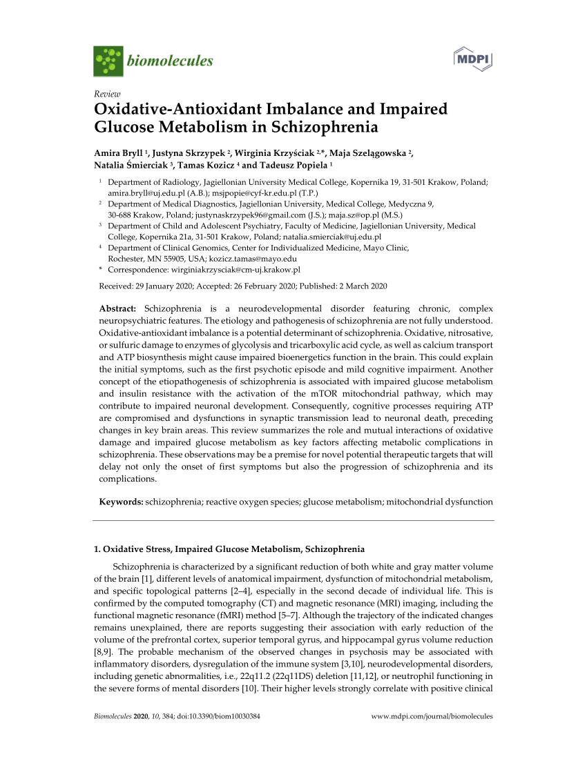 PDF) Oxidative-Antioxidant Imbalance and Impaired Glucose 