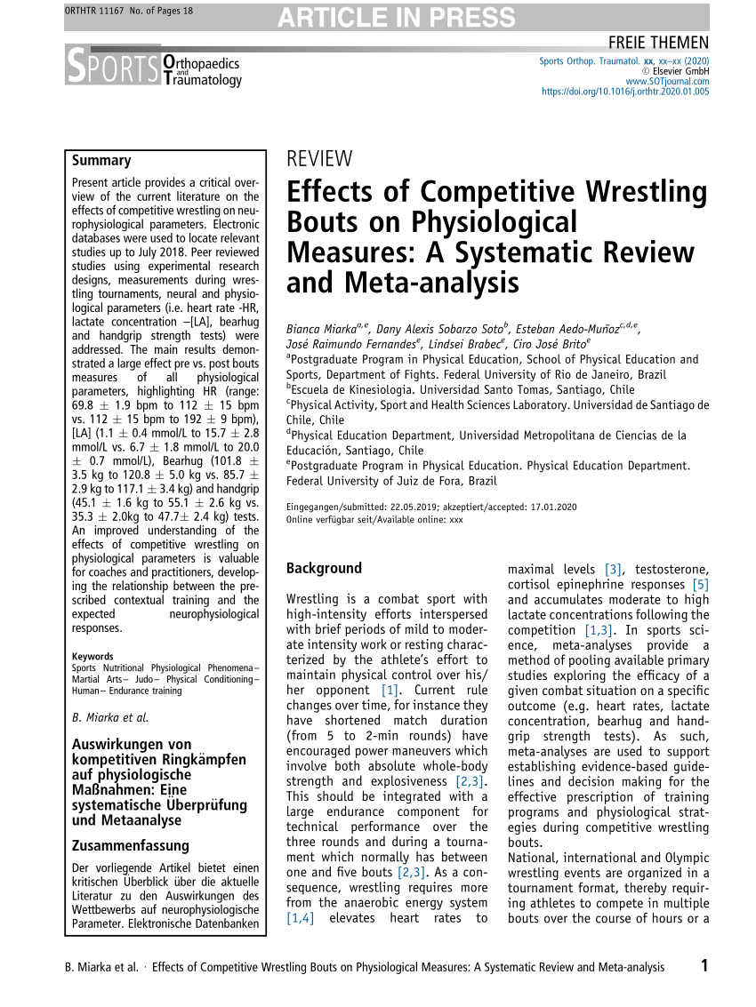 PDF) Effects of Competitive Wrestling Bouts on Physiological Measures A Systematic Review and Meta-analysis photo