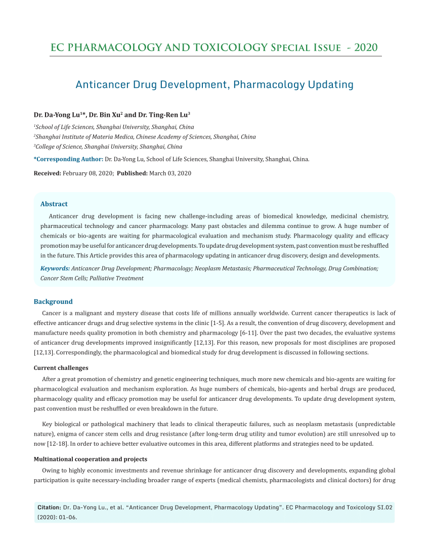 thesis on anticancer drugs