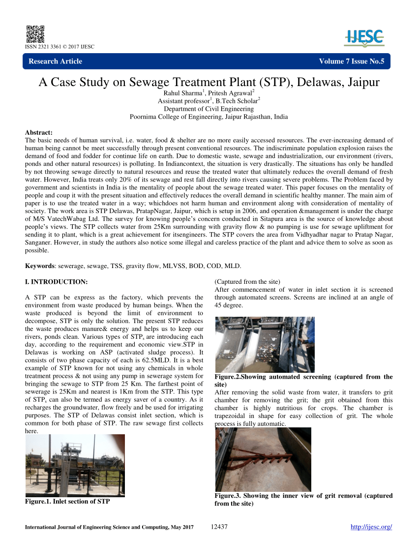 wastewater treatment case study pdf
