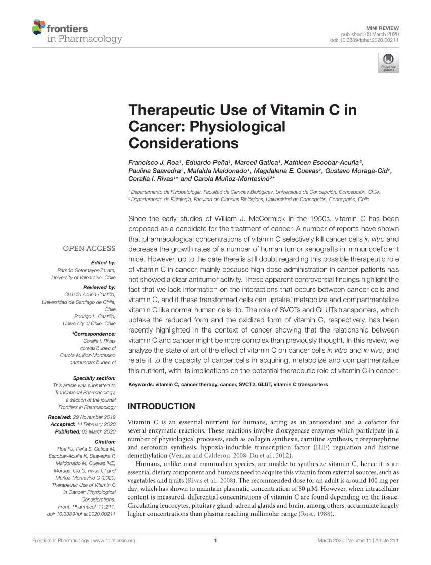 literature review on vitamin c