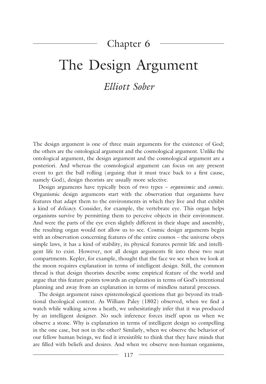 the design argument essay