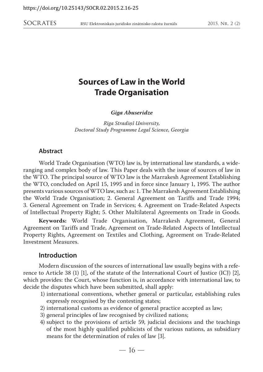 term paper on world trade organization