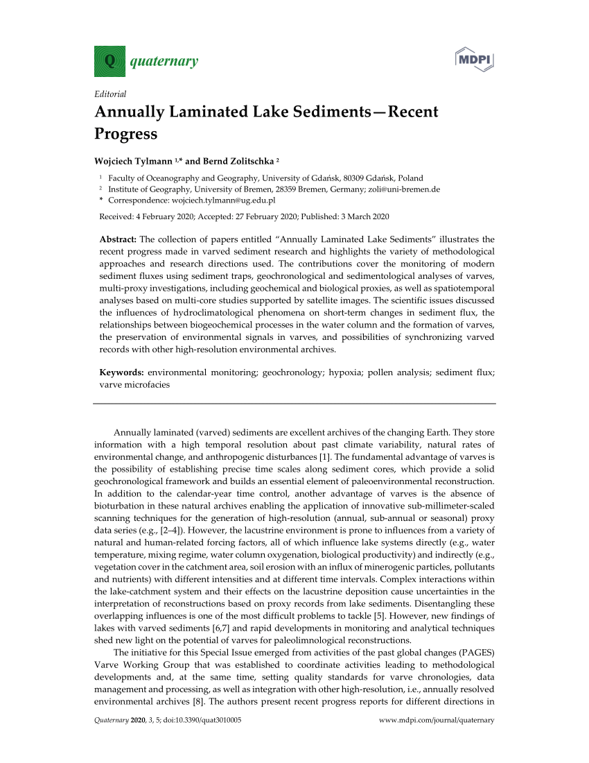 Formation Of Lacustrine Varved Sediments Controlling Factors And Download Scientific Diagram