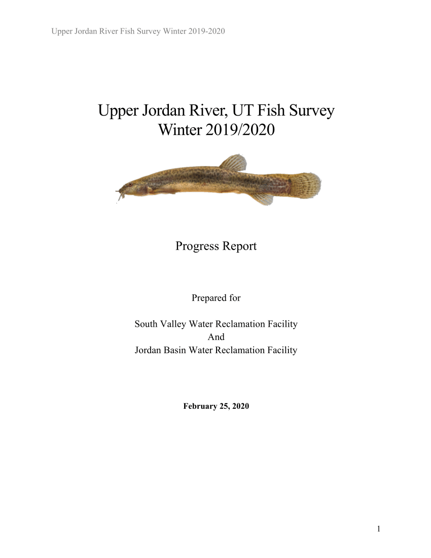 Saving curtain venom PDF) Jordan River Fish Survey Winter 2019 2020 Version 1.1