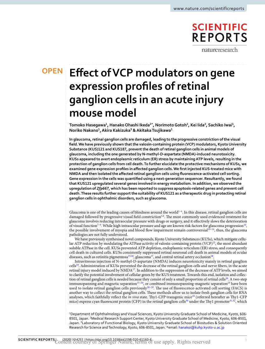 PDF) Effect of VCP modulators on gene expression profiles of ...