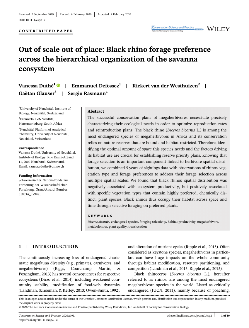 Reductions in home-range size and social interactions among dehorned black  rhinoceroses (Diceros bicornis)