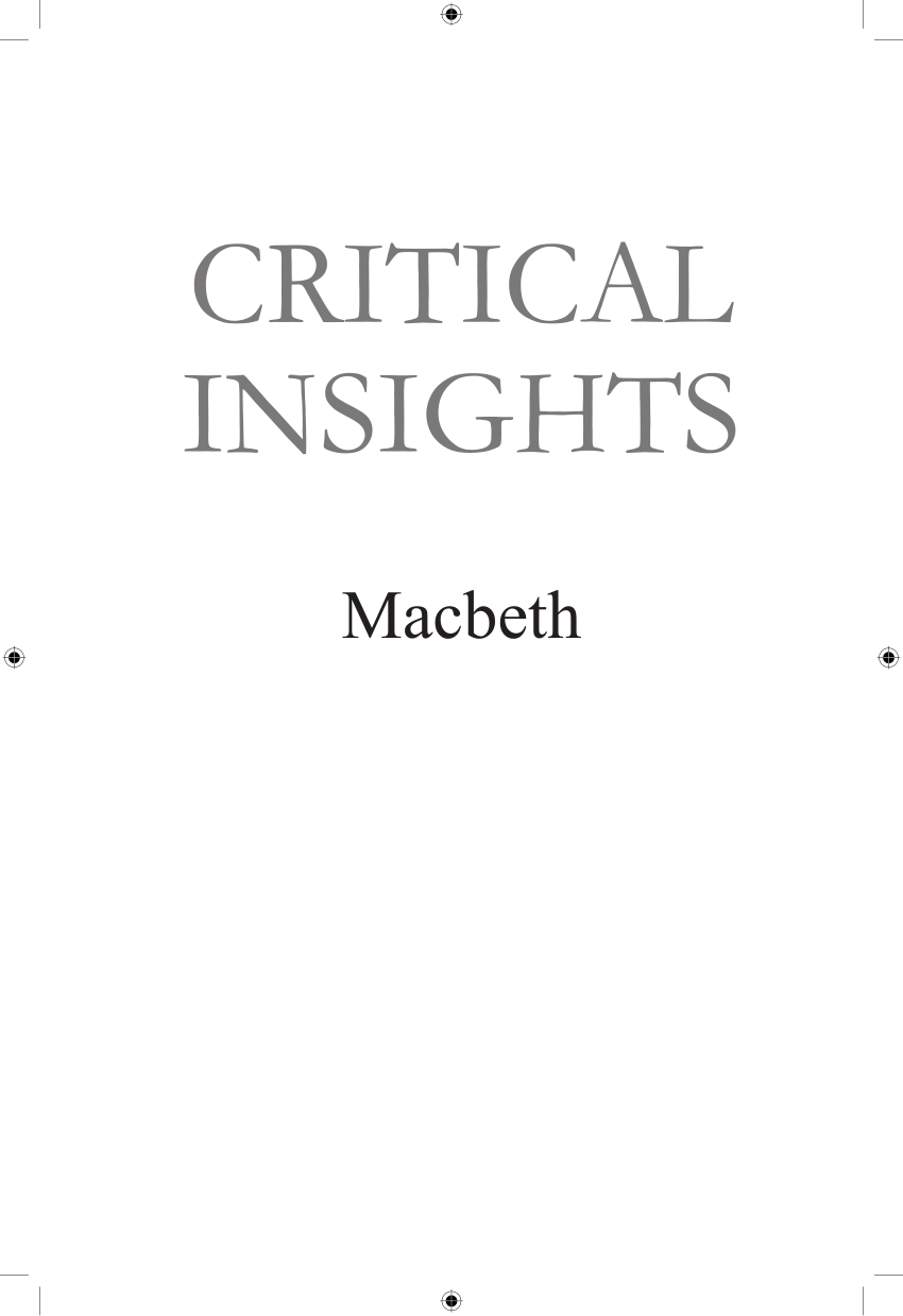Hindi Xxviii 201 - PDF) CRITICAL INSIGHTS Macbeth CRITICAL INSIGHTS Macbeth Editor