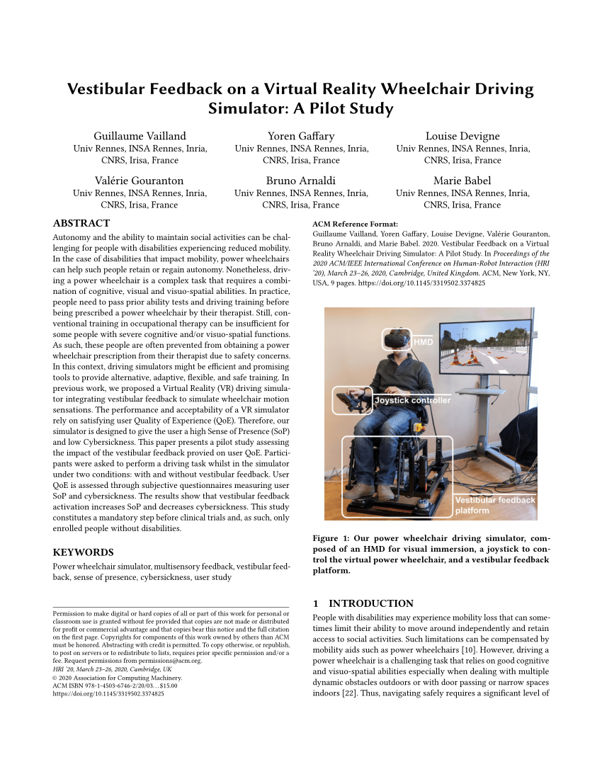 EF-Car Rehab / Driving simulator for persons with reduced mobility