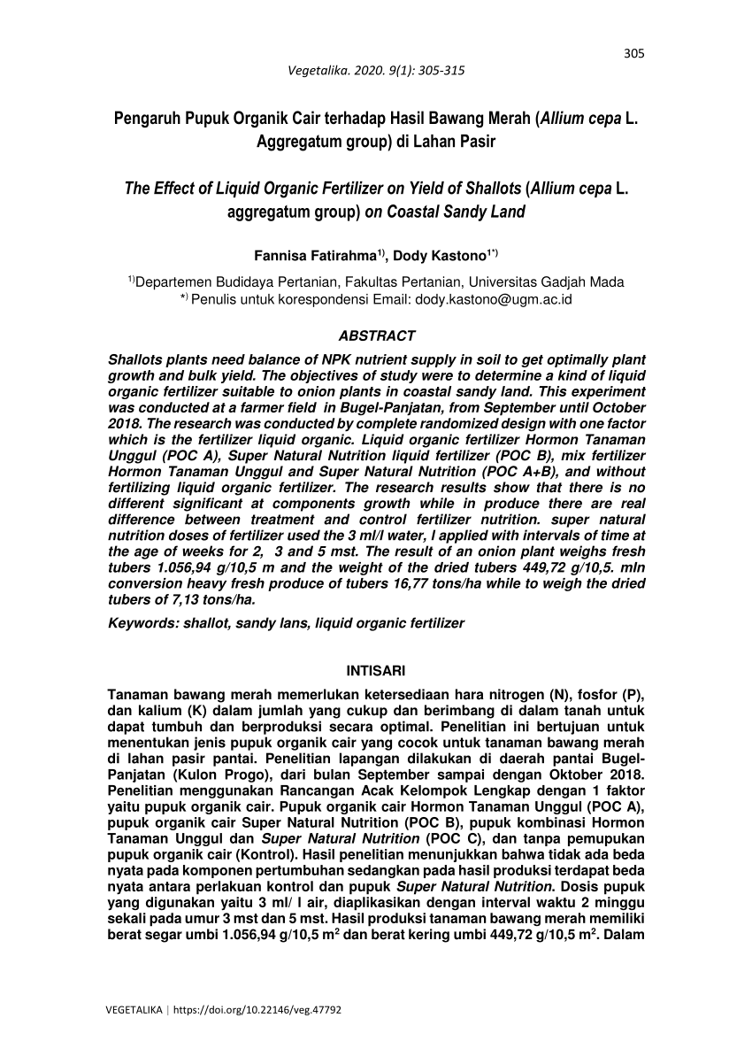  Jurnal Pengertian Pupuk Organik Cair Pdf Kumpulan Kunci 