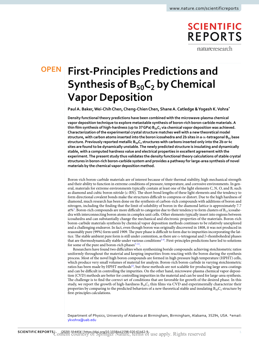 PDF) Predicted boron-carbide compounds: A first-principles study