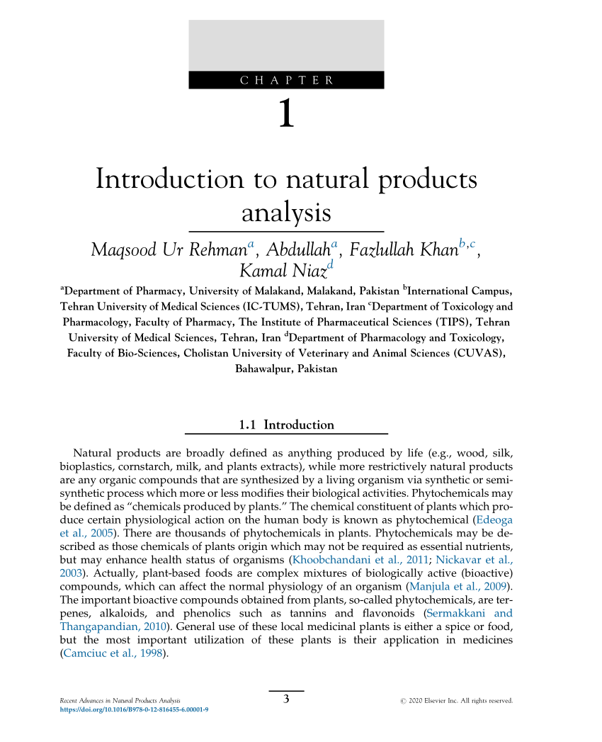 dissertation on natural products
