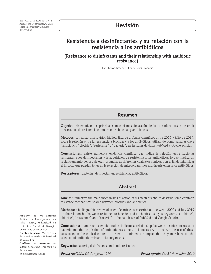 skildpadde Ufrugtbar Vælge PDF) Resistance to disinfectants and their relationship with antibiotic  resistance