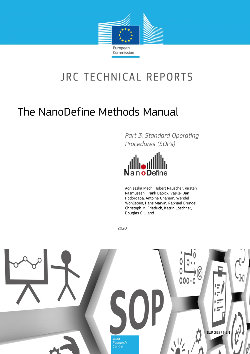 PDF) The NanoDefine Methods Manual. Part 3: Standard Operating ...