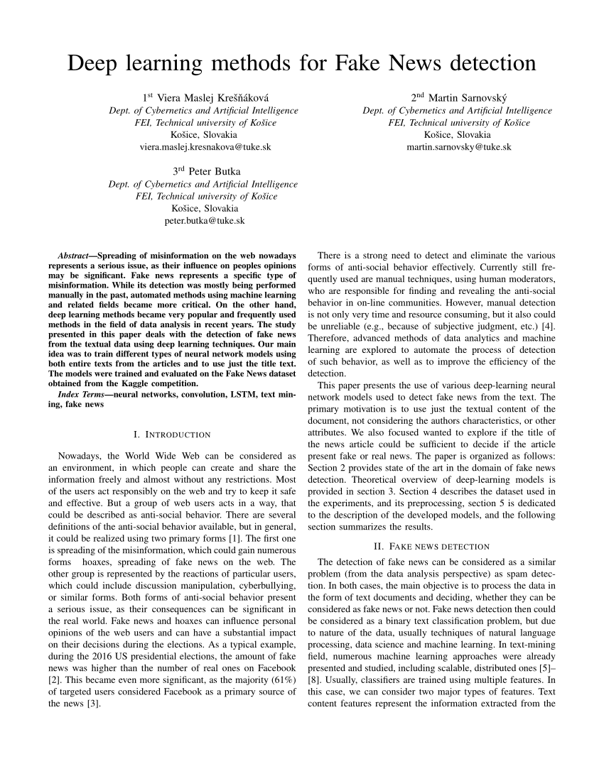 fake news detection research papers ieee