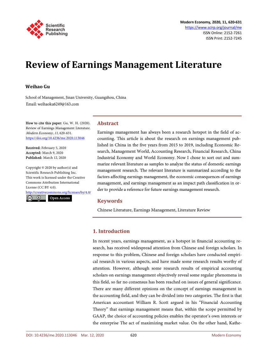 earnings management master thesis