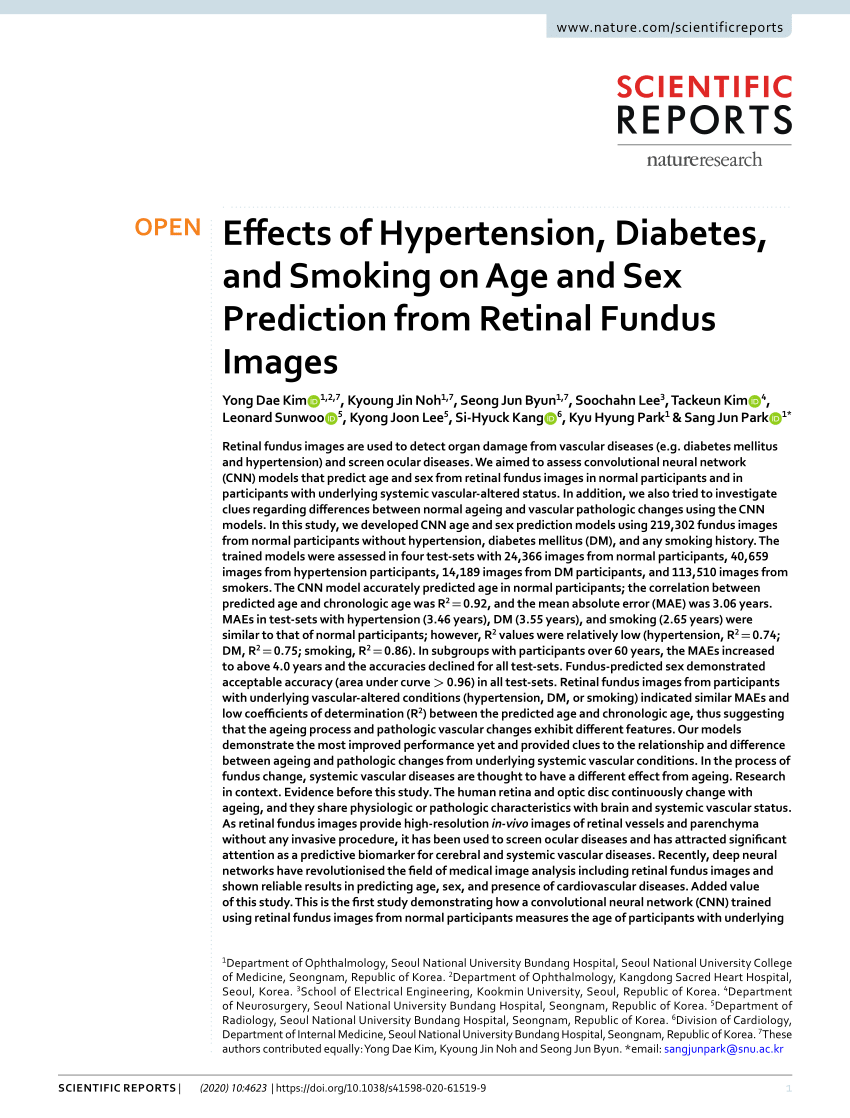 PDF) Effects of Hypertension, Diabetes, and Smoking on Age and Sex 