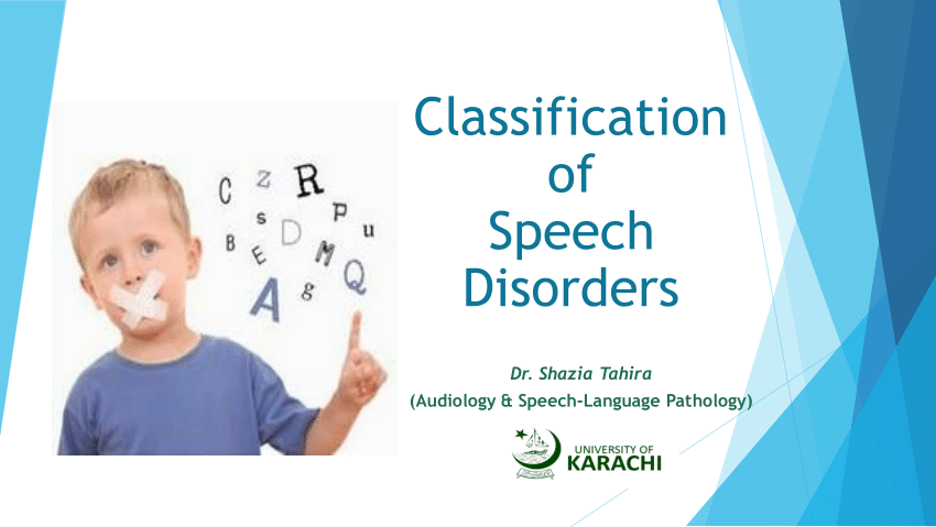 types of speech disorder