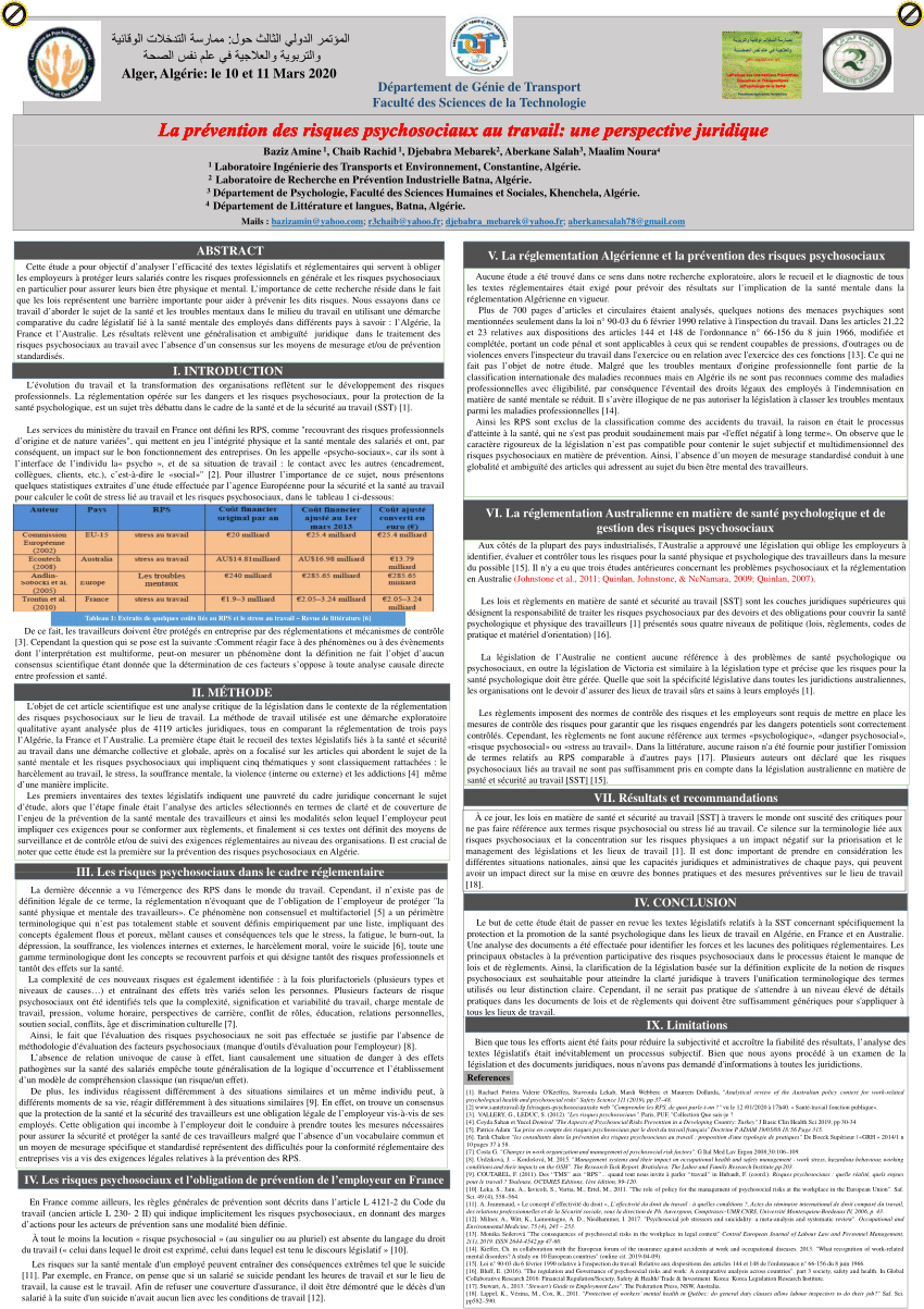 Pdf La Prevention Des Risques Psychosociaux Au Travail Une Perspective Juridique