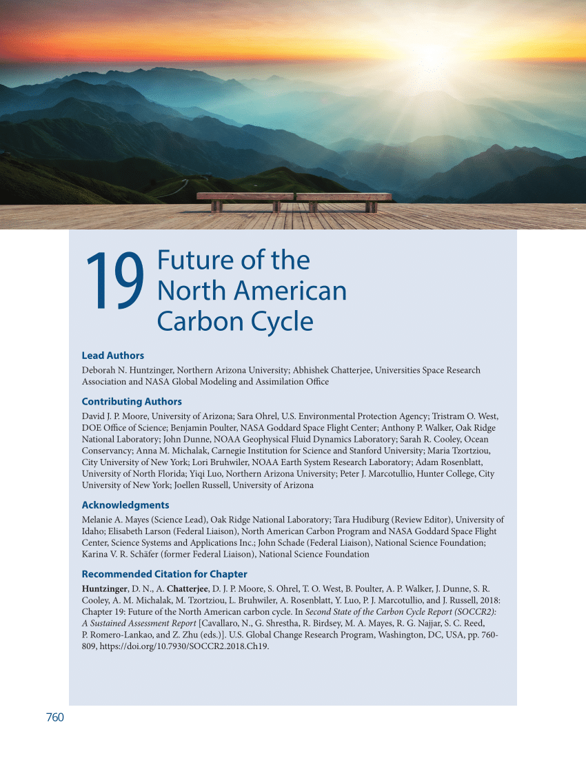 PDF) Chapter 19: Future of the North American carbon cycle. In