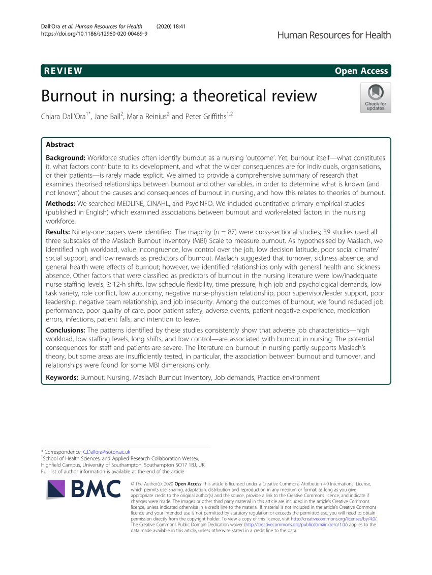 research paper nurse burnout