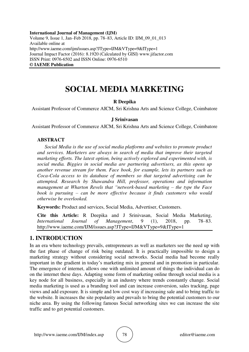 research on social media marketing pdf