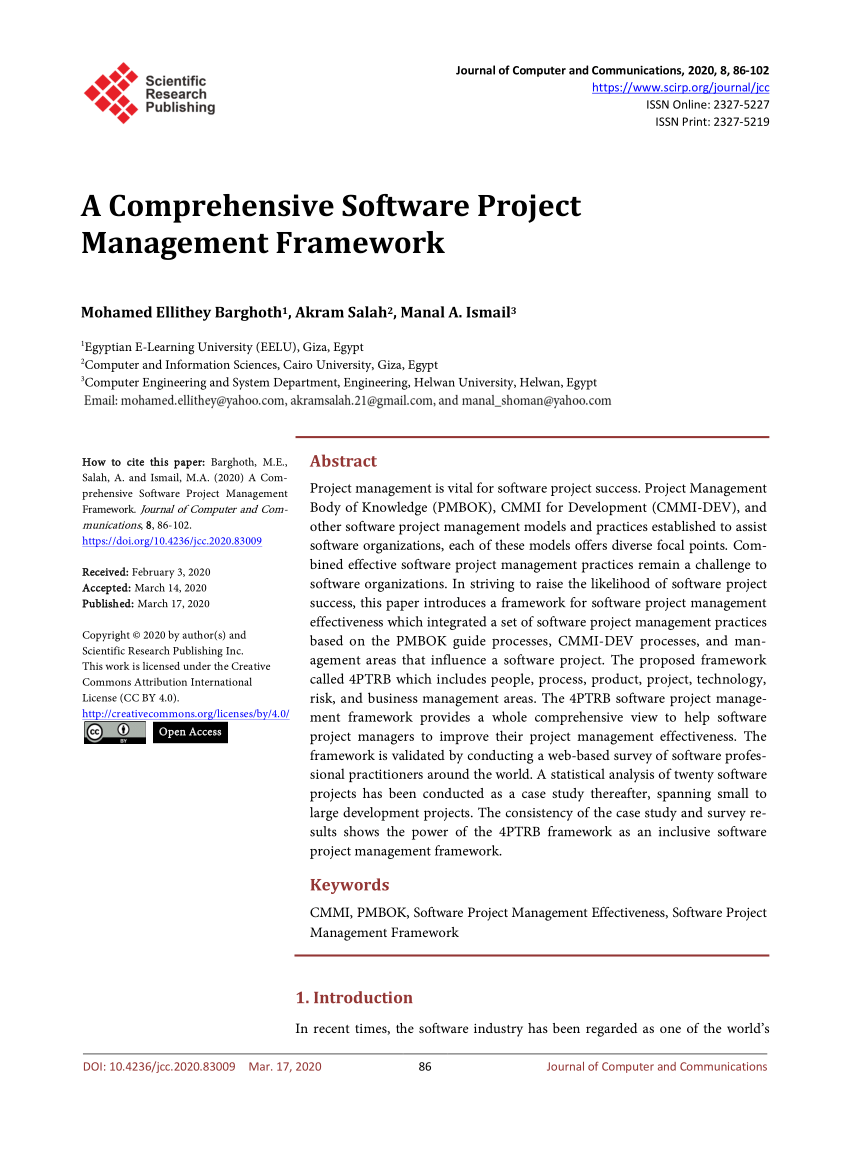 software project management research paper