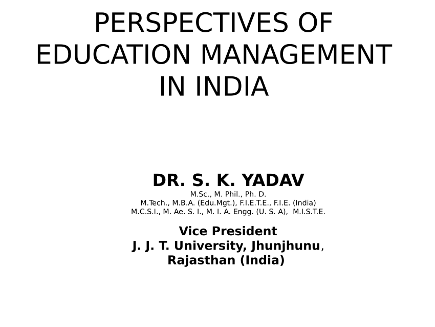 phd in education management in india